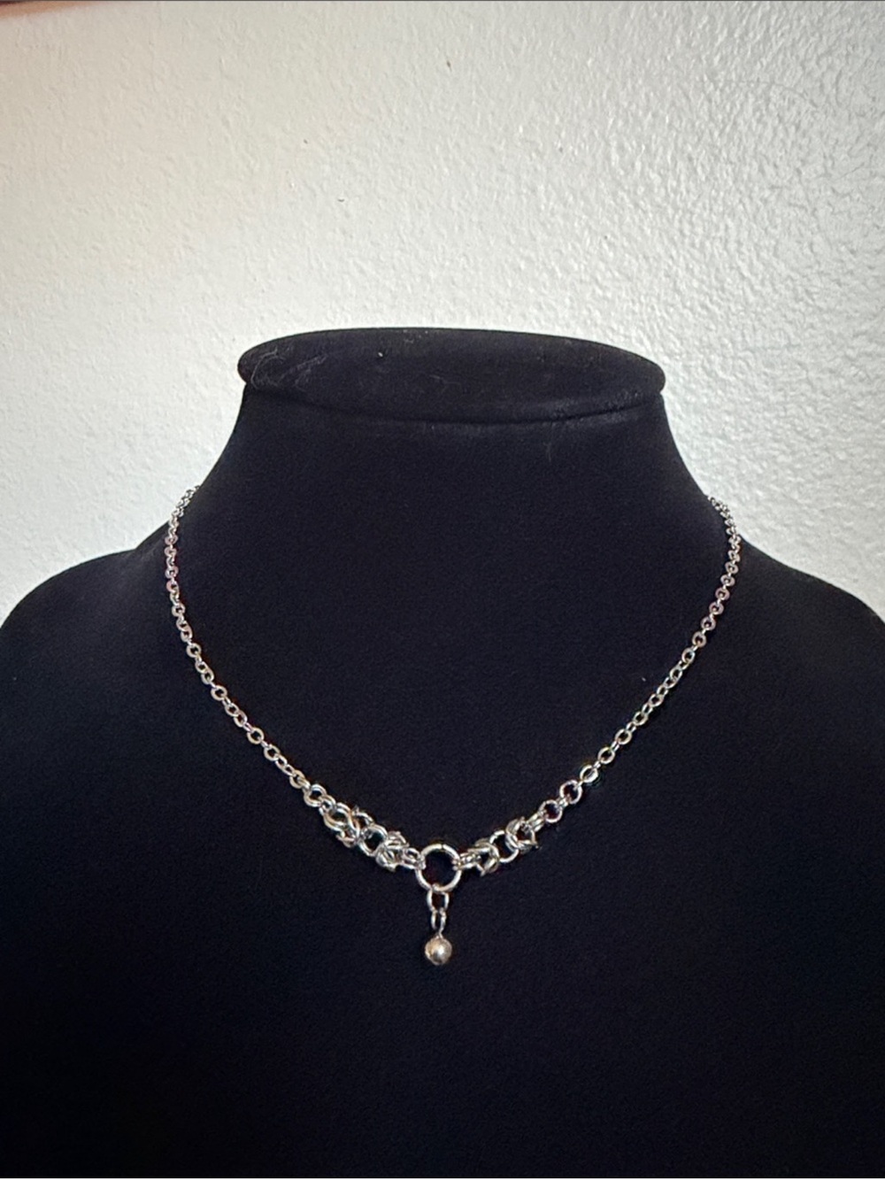 Dainty Drop Ball Charm Necklace Chain Maille